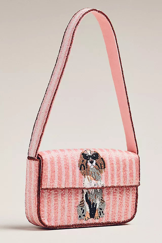 Fiona Beaded Shoulder Bag Animal Edition