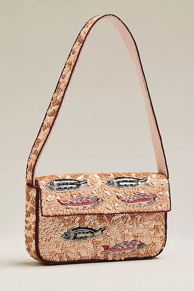 Fiona Beaded Shoulder Bag Animal Edition