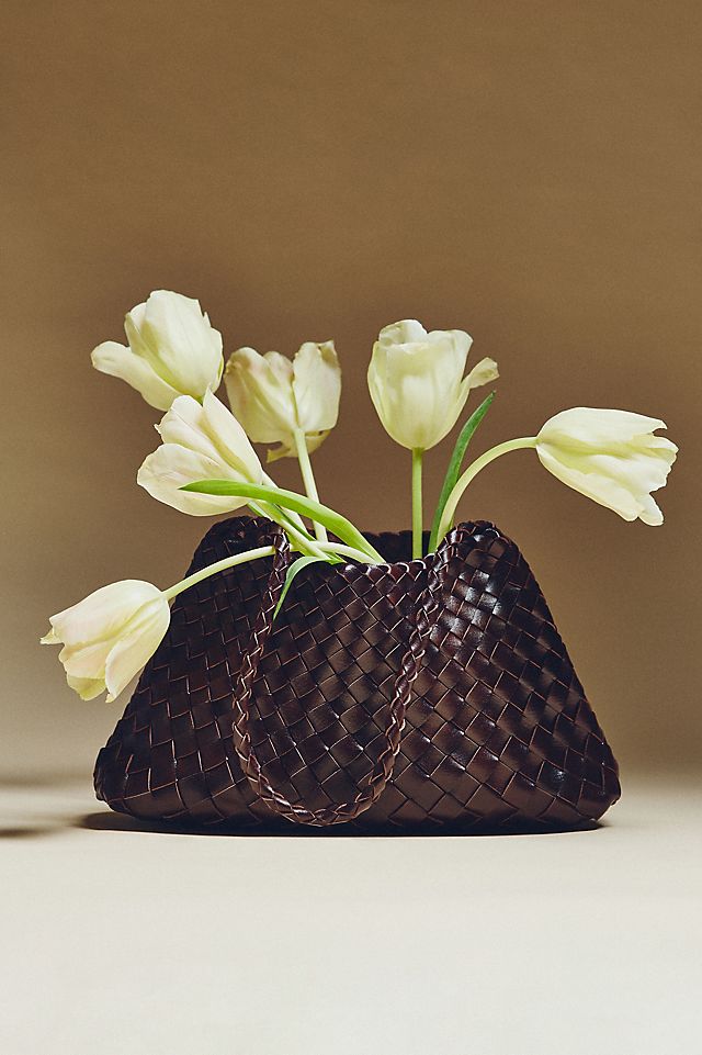By Anthropologie Calla Large Woven Satchel Bag