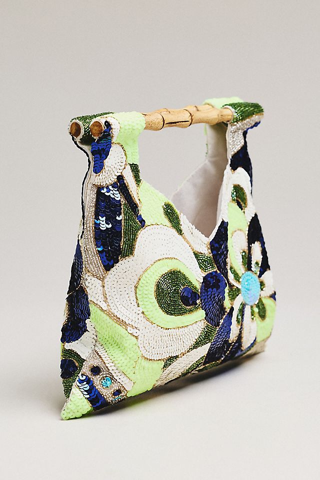 Maeve Beaded Bamboo Hand Bag