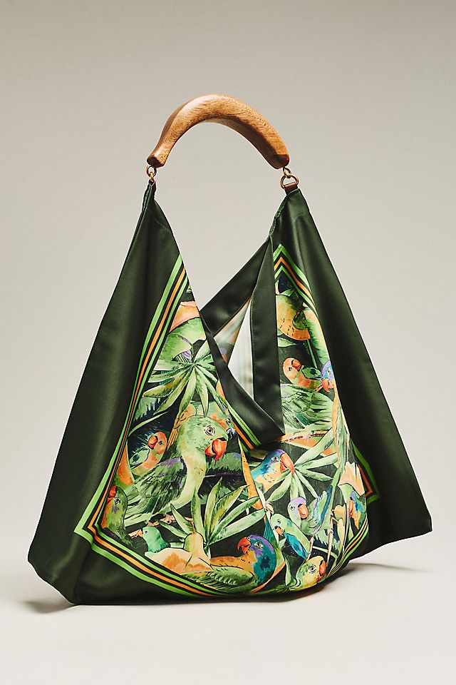 Farm Rio Satin Scarf Medium Bag