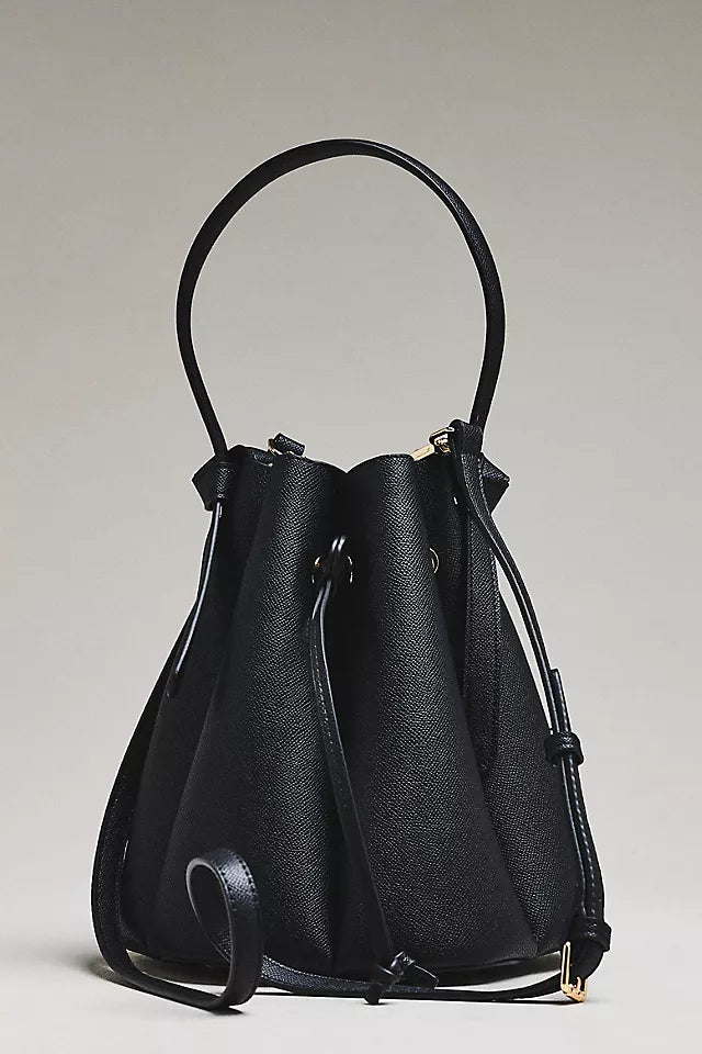 Laguna Cinched Vegan Leather Bucket Bag