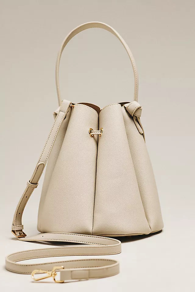Laguna Cinched Vegan Leather Bucket Bag