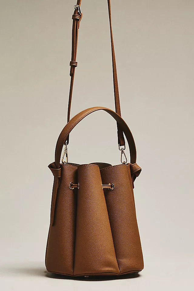 Laguna Cinched Vegan Leather Bucket Bag