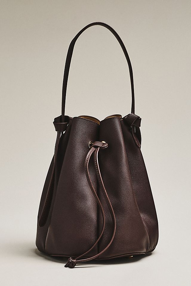 Melie Bianco Laguna Cinched Vegan Leather Bucket Bag