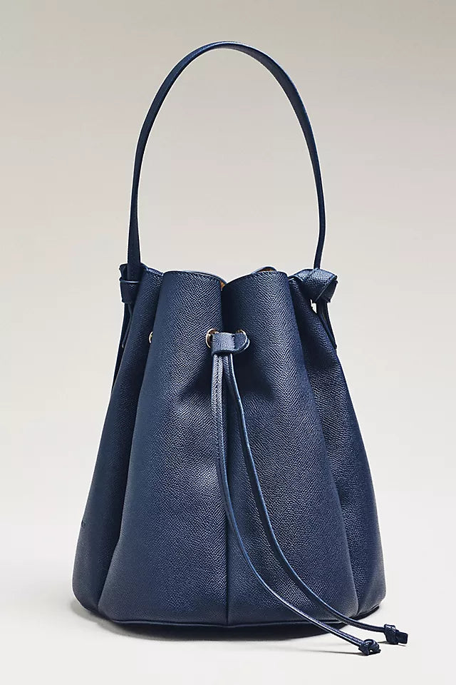 Laguna Cinched Vegan Leather Bucket Bag