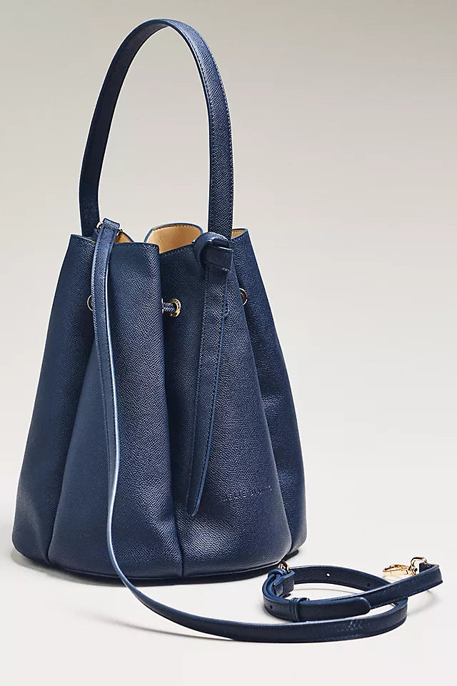 Laguna Cinched Vegan Leather Bucket Bag