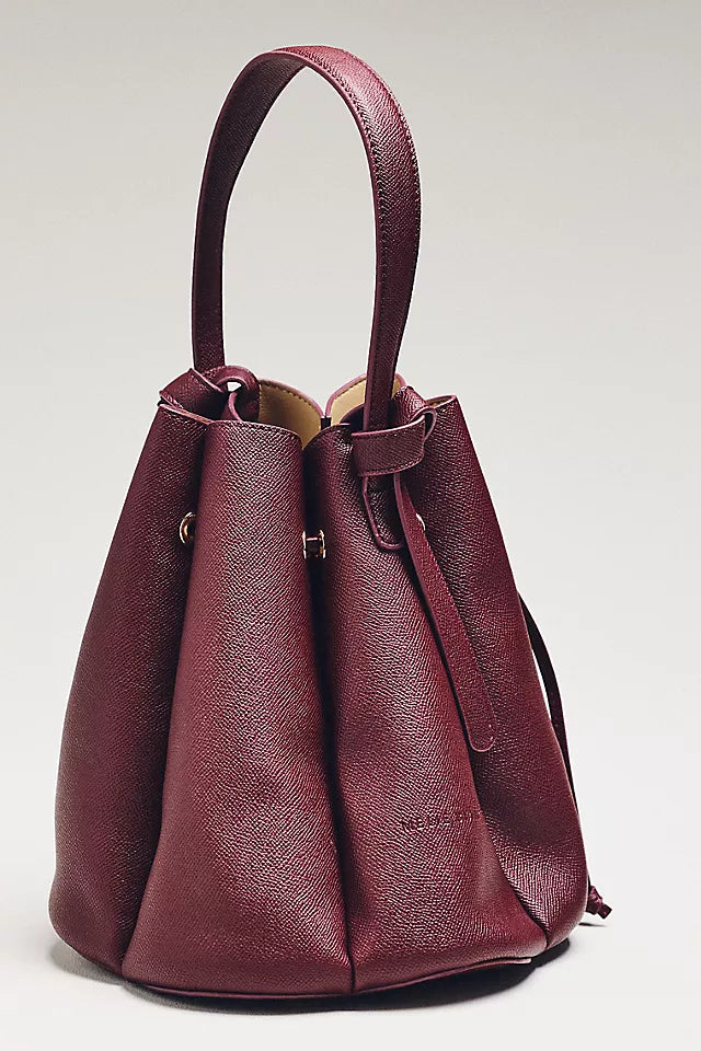 Laguna Cinched Vegan Leather Bucket Bag