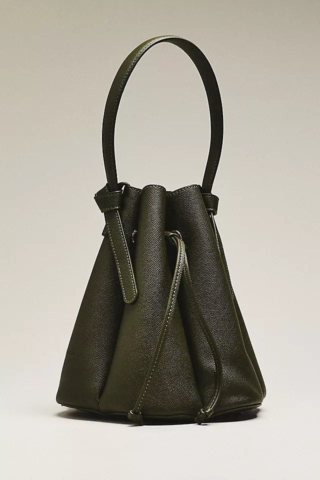 Laguna Cinched Vegan Leather Bucket Bag