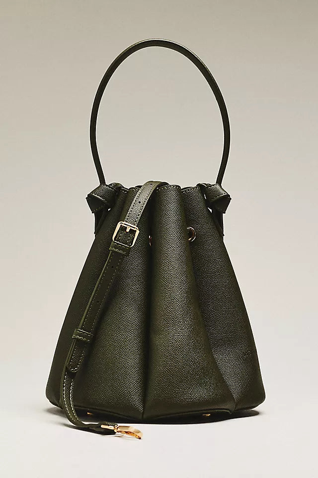 Laguna Cinched Vegan Leather Bucket Bag