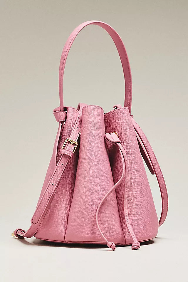 Laguna Cinched Vegan Leather Bucket Bag
