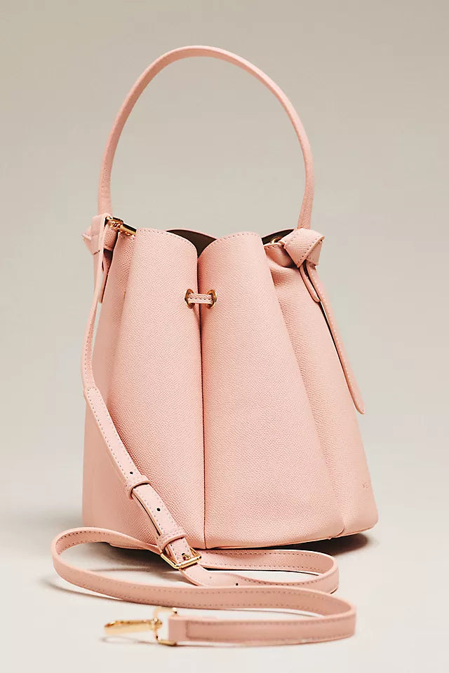 Laguna Cinched Vegan Leather Bucket Bag