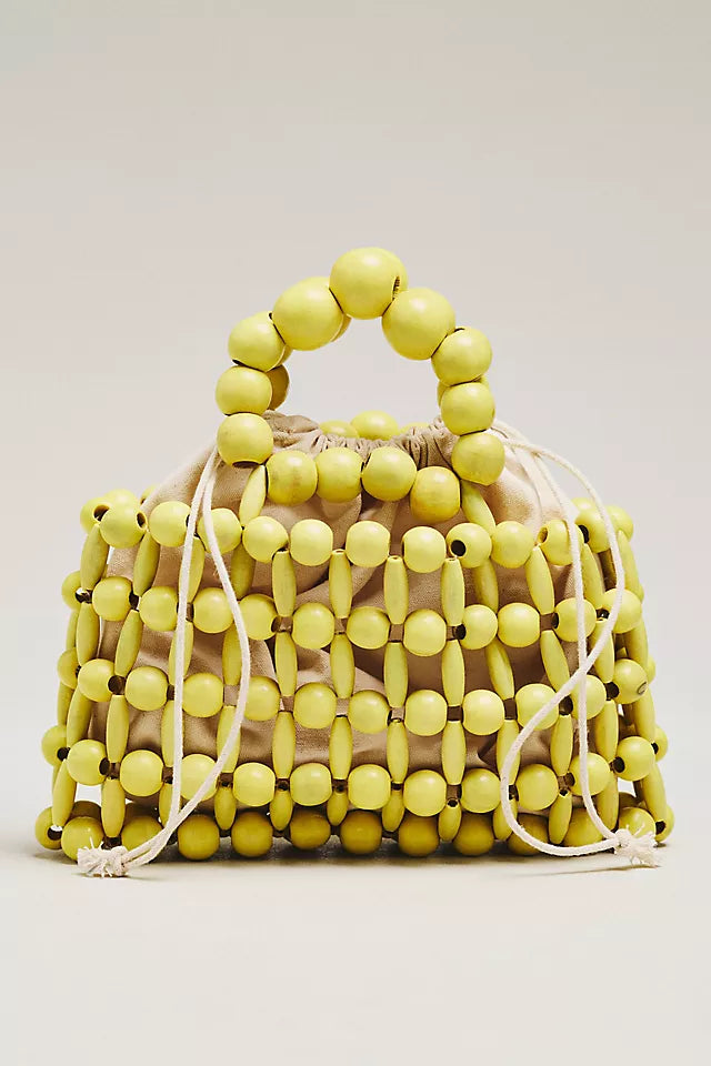 Wood Bead Top-Handle Mini Satchel