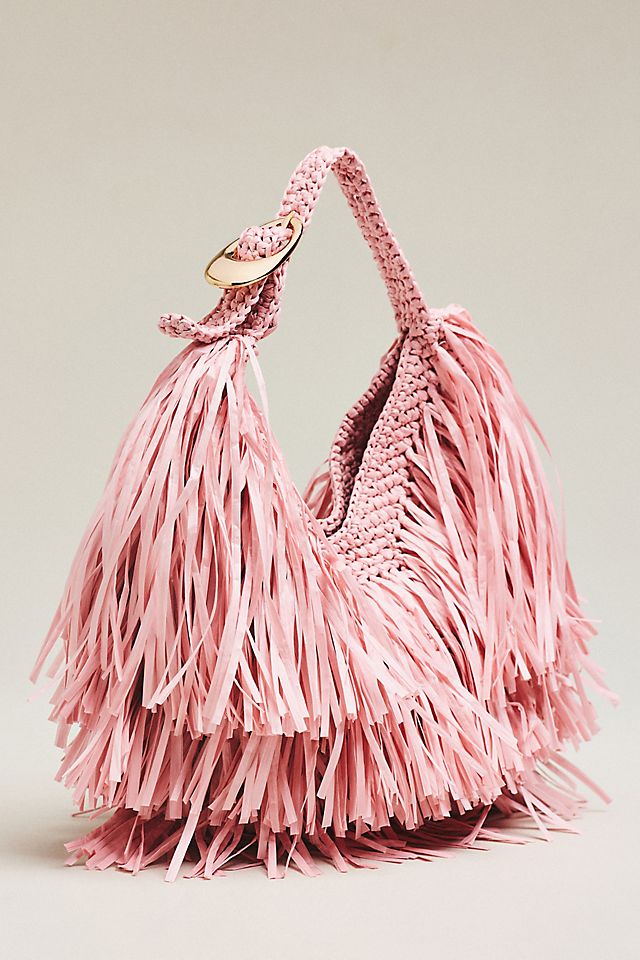 By Anthropologie Fringe Hobo Bag
