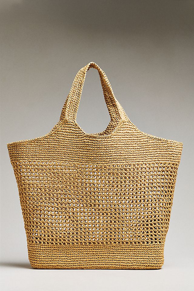 By Anthropologie Woven Slouchy Tote Bag