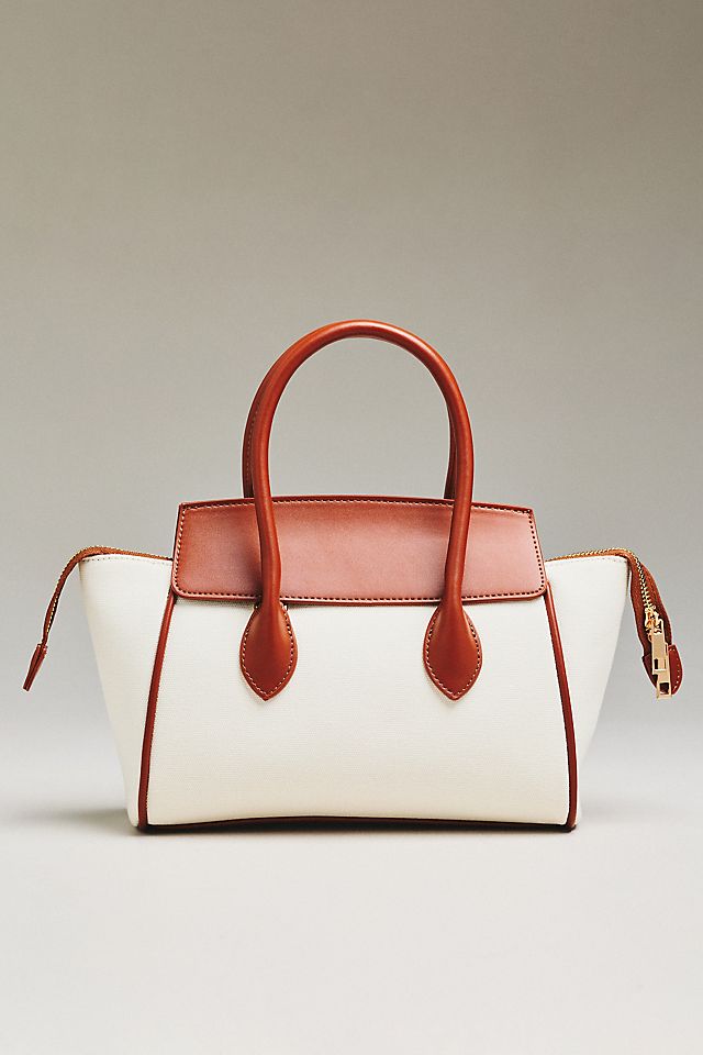 By Anthropologie Canvas Foldover Satchel Tote Bag