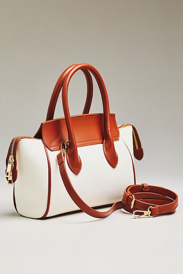 By Anthropologie Canvas Foldover Satchel Tote Bag