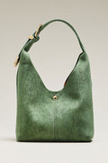 By Anthropologie Love Knot Faux Suede Mini Buckle Slouchy Bag
