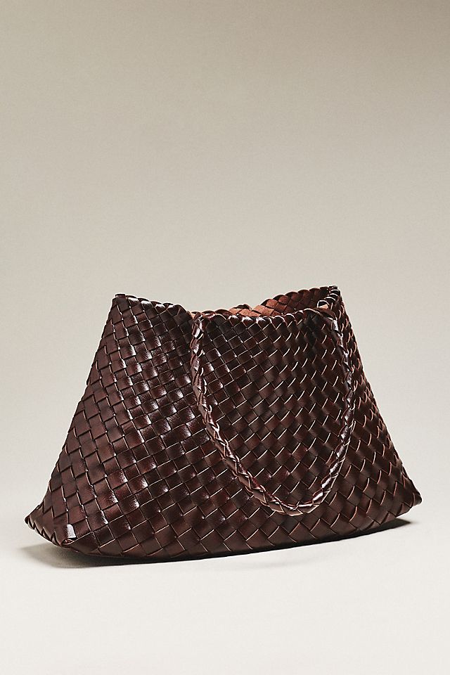 By Anthropologie Calla Large Woven Satchel Bag