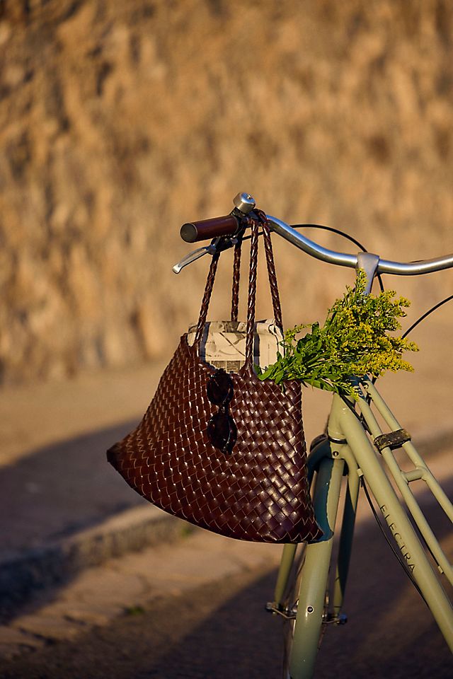 By Anthropologie Calla Large Woven Satchel Bag