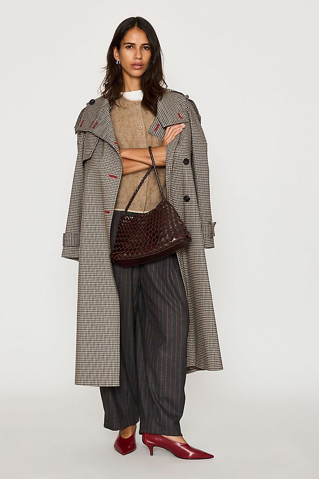By Anthropologie Calla Large Woven Satchel Bag