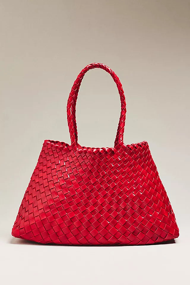 Calla Large Woven Satchel Bag