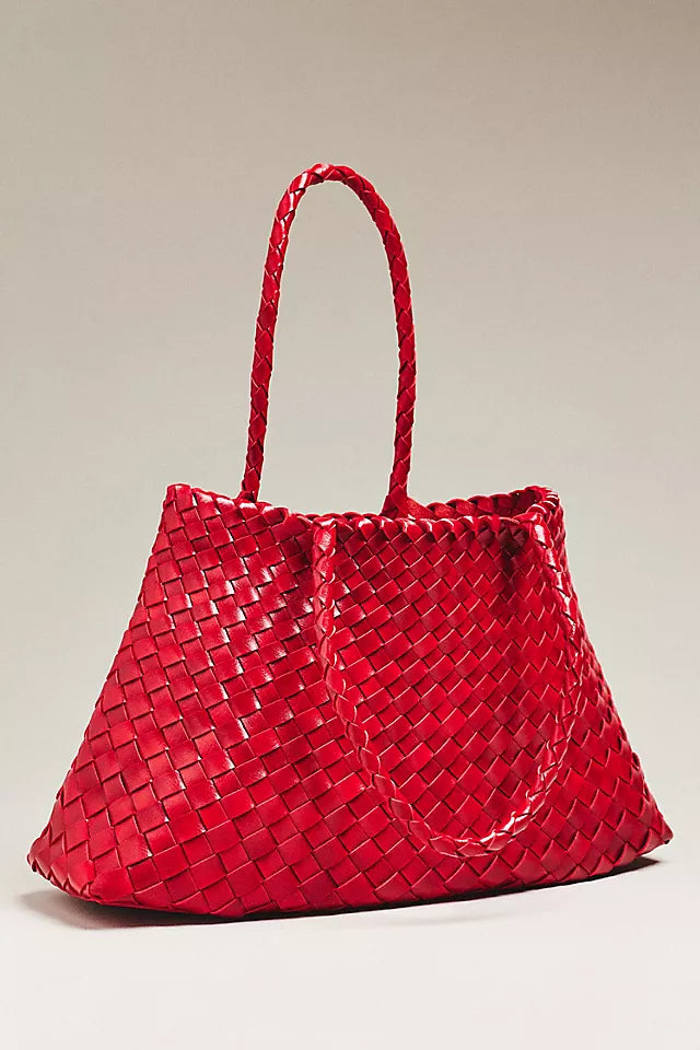 Calla Large Woven Satchel Bag