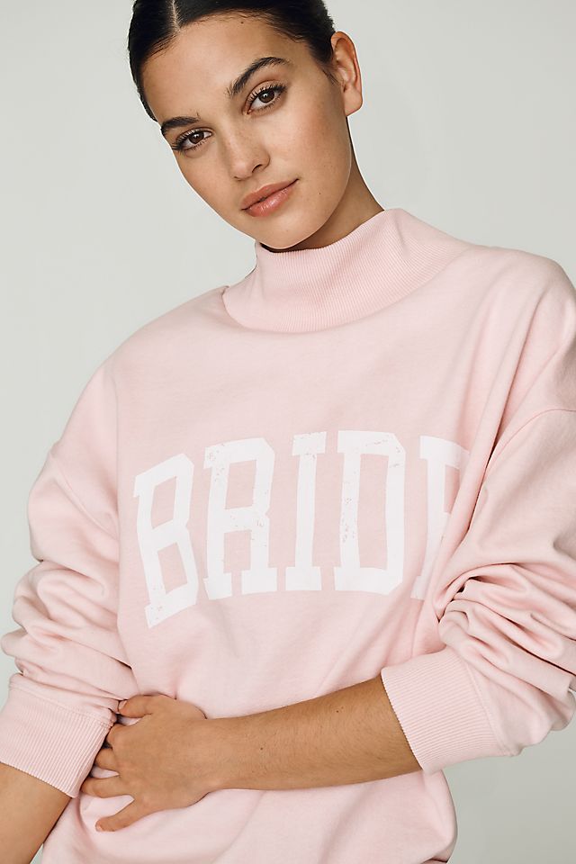 By Anthropologie Weddings Bride Mockneck Sweatshirt