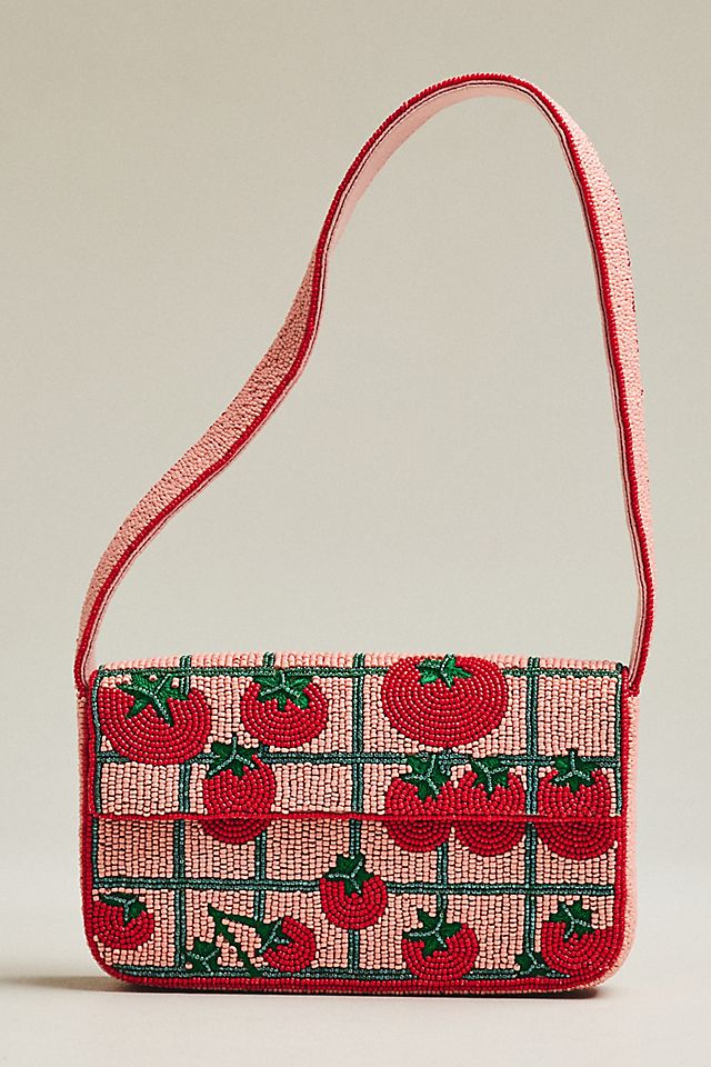 By Anthropologie Fiona Beaded Shoulder Bag