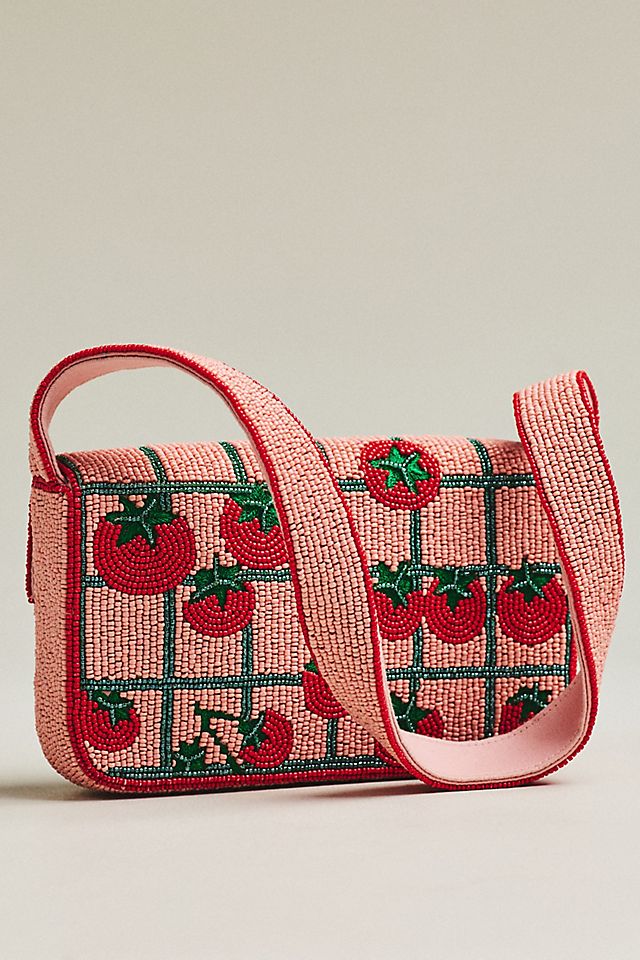 By Anthropologie Fiona Beaded Shoulder Bag