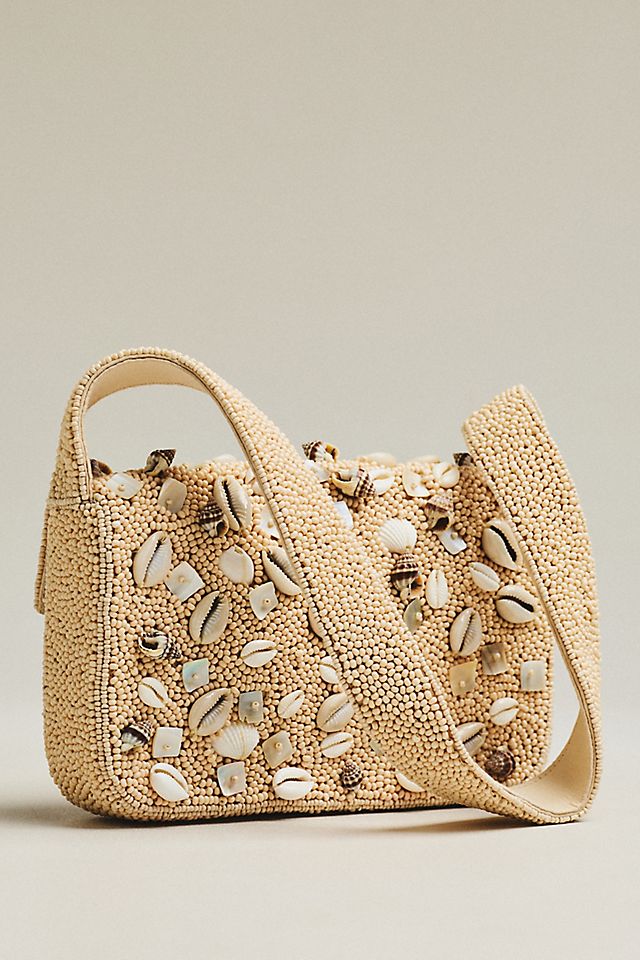 By Anthropologie Fiona Beaded Shoulder Bag