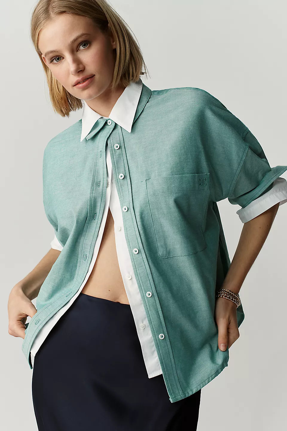 Maeve Mabel Boxy Oxford Shirt