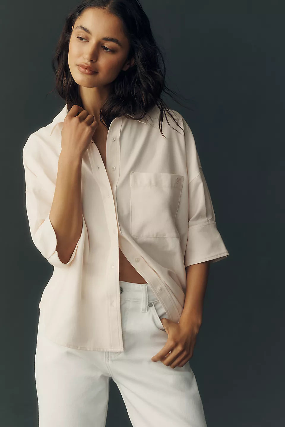 Maeve Mabel Boxy Oxford Shirt