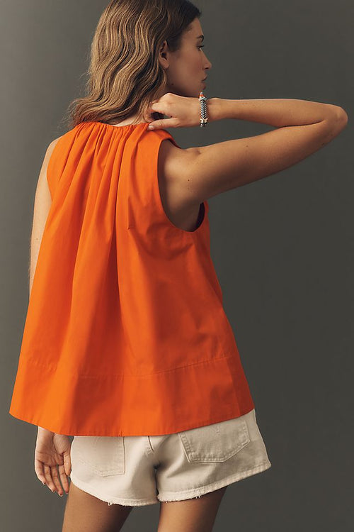 By Anthropologie 100% Cotton Sleeveless Swing Top