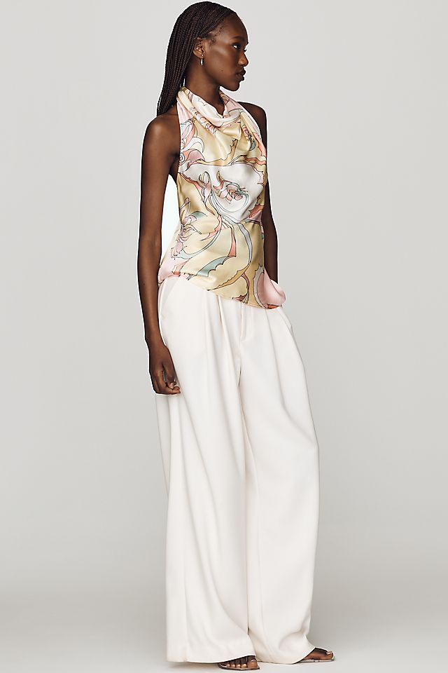 Maeve Silken Cowl Neck Top