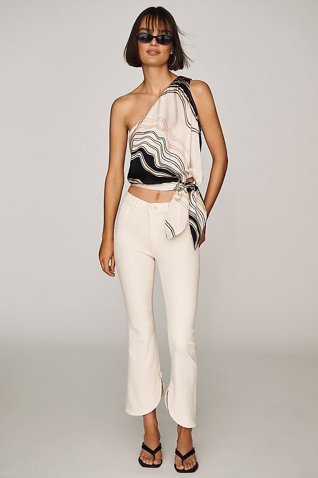 Maeve One-Shoulder Silken Tie Top