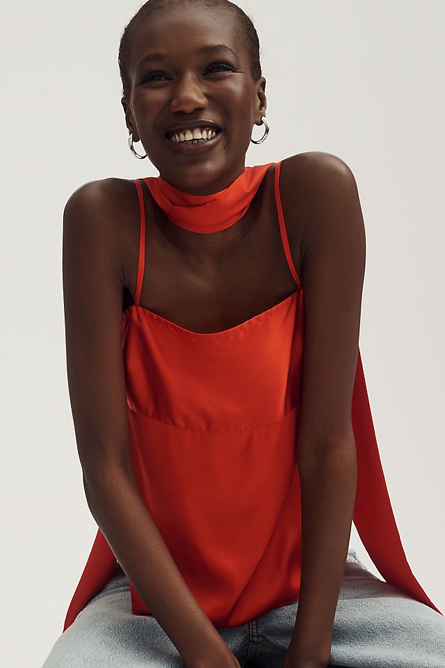 Mare Mare Square-Neck Tank with Scarf