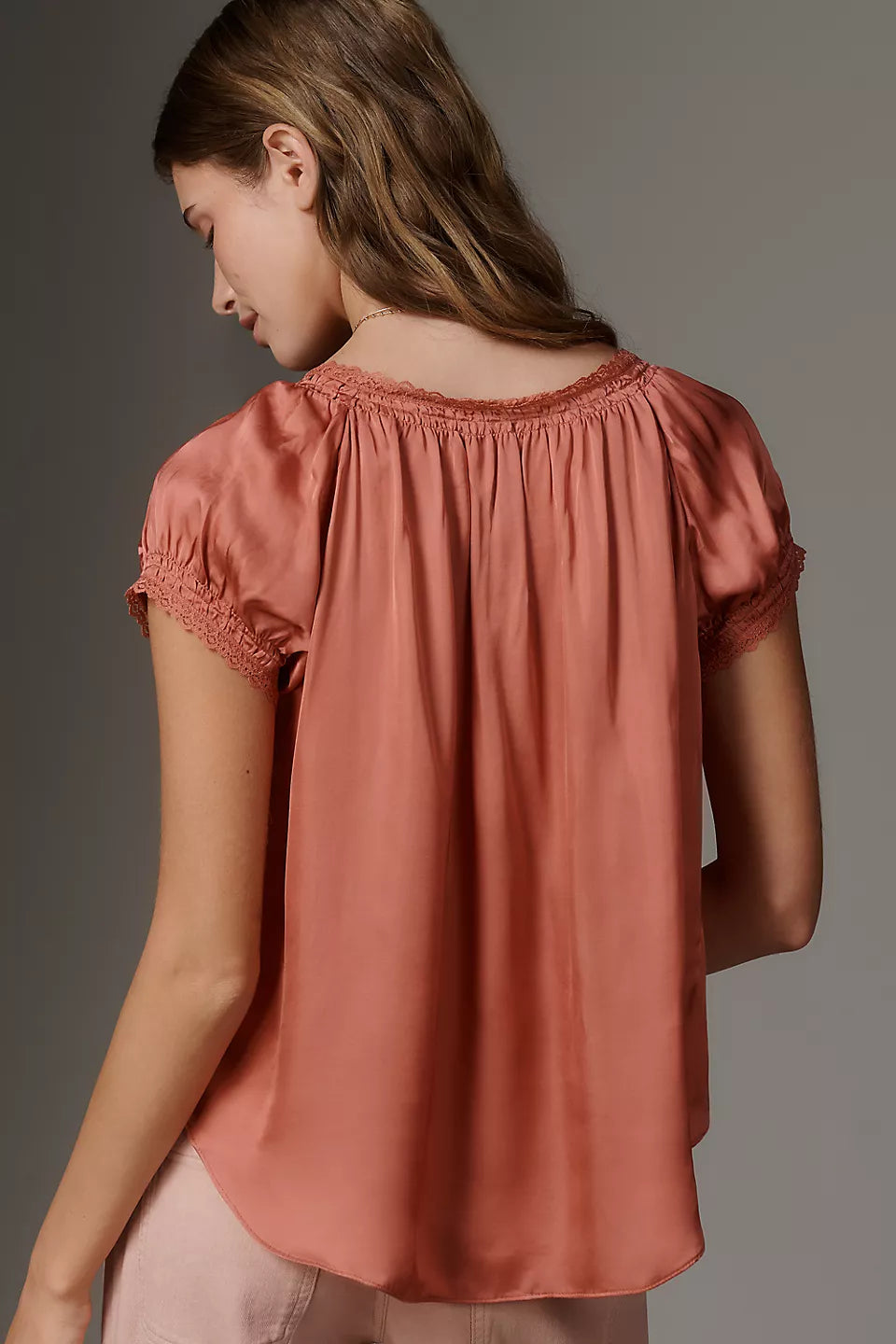 Amber Short-Sleeve Silken Top