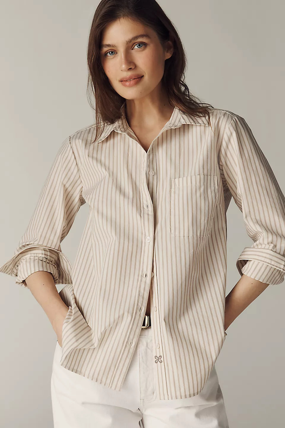 Maeve Kate Cotton Classic Buttondown Shirt