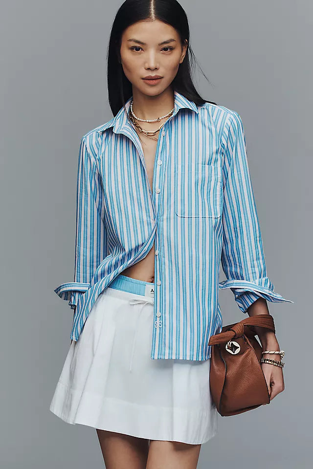 Maeve 100% Cotton Classic Buttondown Shirt