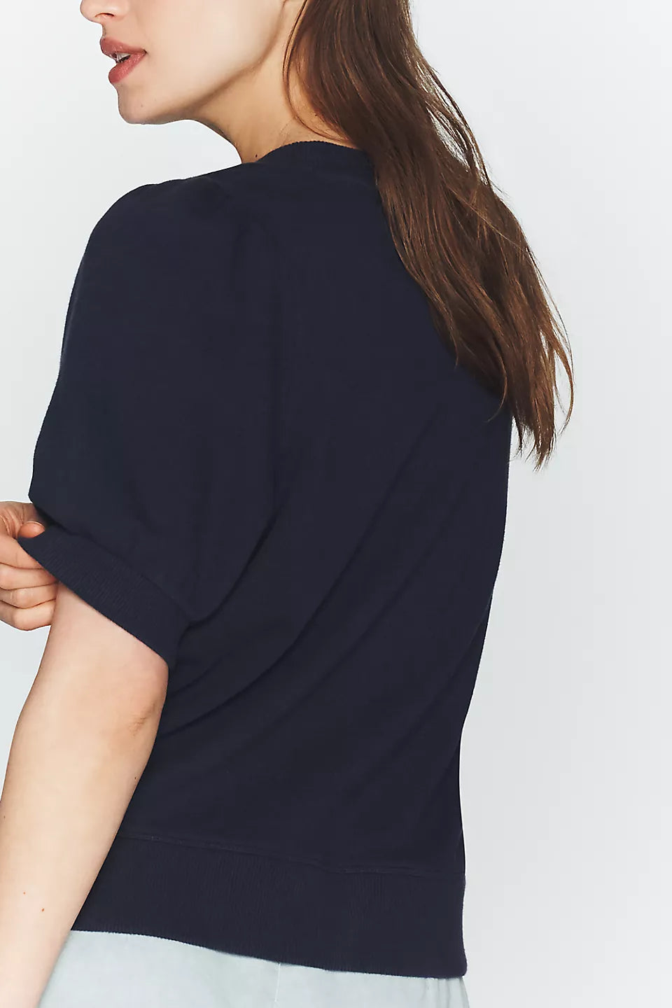 Maeve Puff-Sleeve Sweatshirt Tee