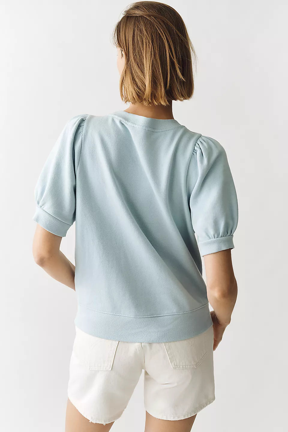 Maeve Puff-Sleeve Sweatshirt Tee