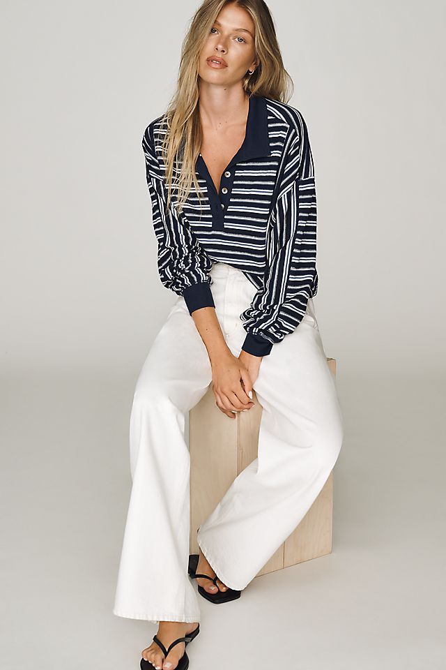 Pilcro Cotton Polo Top