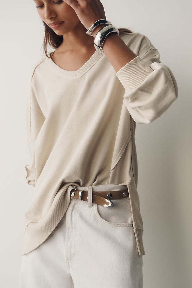 Pilcro Hudson 100% Cotton Oversized Popover Top