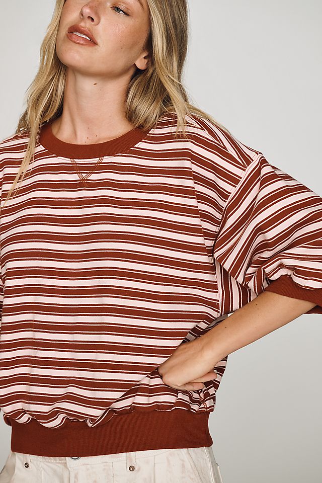 Pilcro Niki Cotton Bubble Sweatshirt