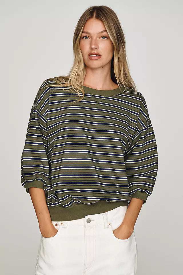 Pilcro Niki Cotton Bubble Sweatshirt