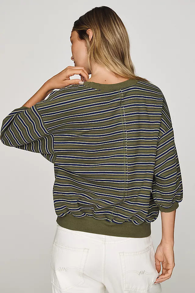 Pilcro Niki Cotton Bubble Sweatshirt