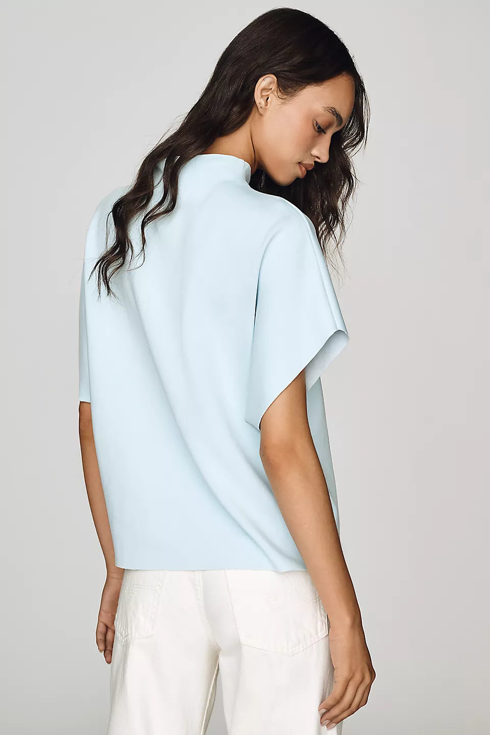 Mock-Neck Batwing Top