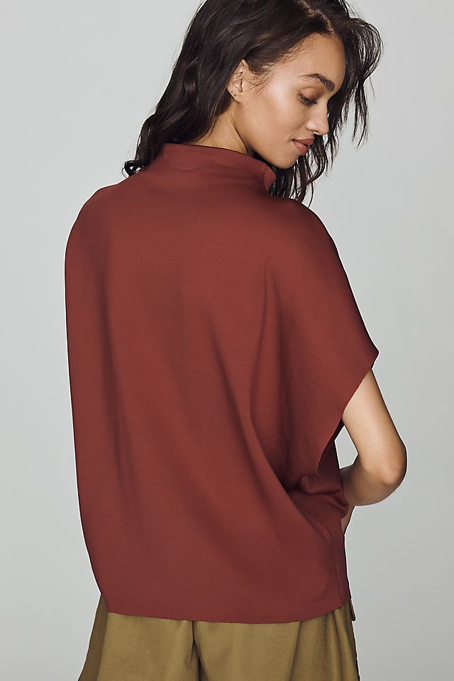 By Anthropologie Mock-Neck Batwing Top