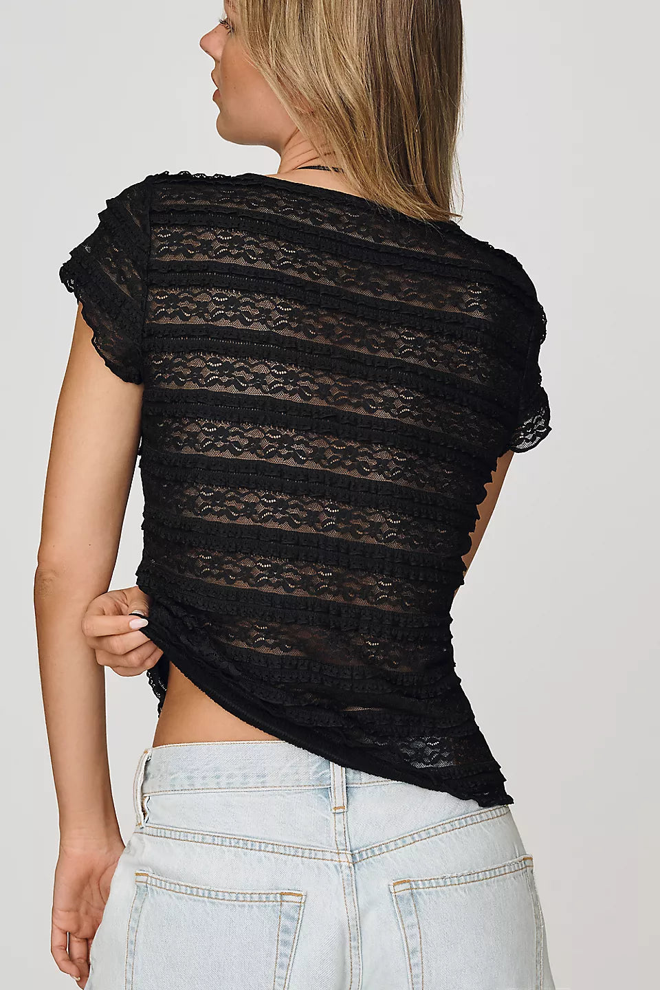 Lace Ruffle Baby Tee